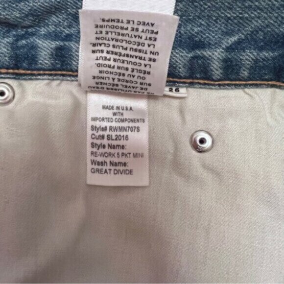 SLVRLAKE BNWOT Re-Worked Mini Skirt - Great Divide Sz 26 - Picture 10 of 14